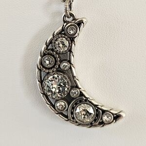 Hard To Find Brighton Collectibles Halo Moon Crystal Necklace Retired